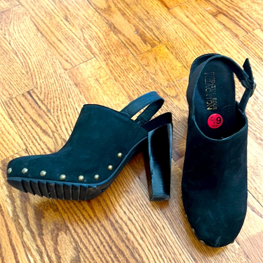 Black Sling back heels